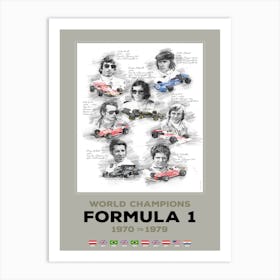 World Champions 1970 - 1979 Art Print