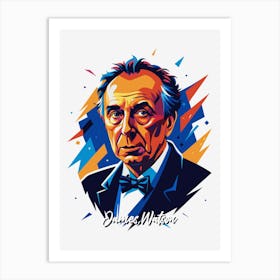 James Watson 03 Portrait WPAP Pop Art Art Print