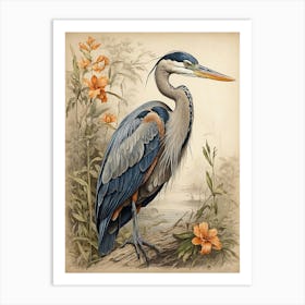 Blue Heron Art Print