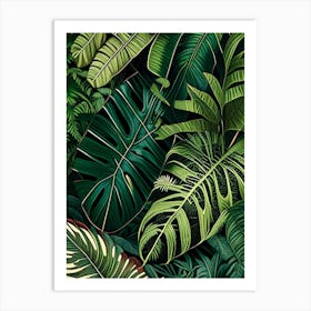 Jungle Foliage 5 Botanical Art Print