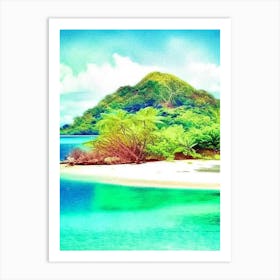 Mamanuca Islands Fiji Soft Colours Tropical Destination Art Print