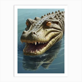 Beautiful Alligator in Water Art Print