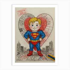 Superman Art Print