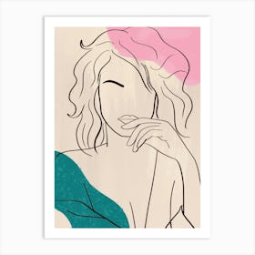 Illustration Of A Woman Art Print