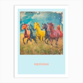 Neigh Horse Collage Poster  1 Art Print