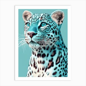 Blue Leopard 1 Art Print