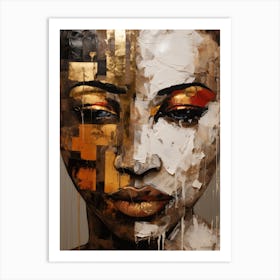 Gold And Black 3 Art Print