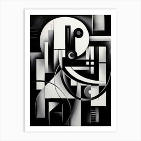 Contrast Abstract Black And White 7 Art Print