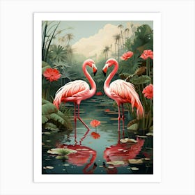 Flamingo Fun 7 Art Print