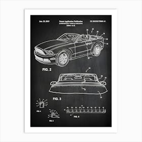 Mustang Patent Print Mustang Gift Car Decor Mustang Art Car Poster Mustang Sports Car Wall Art Mustang Blueprint Vc0601 Art Print