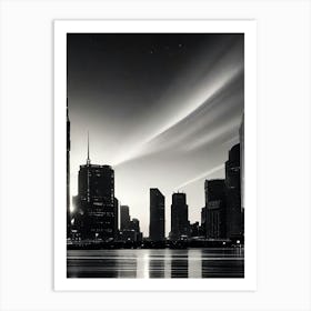 Black And White Cityscape 19 Art Print