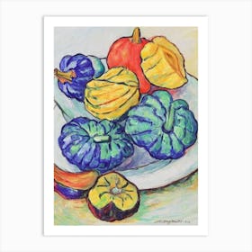 Acorn Squash 2 Fauvist vegetable Art Print