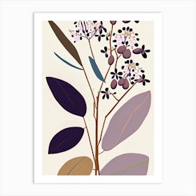 Showy Milkweed Wildflower Modern Muted Colours 1 Art Print