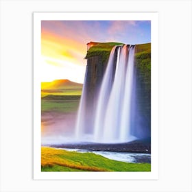 Seljalandsfoss, Iceland Majestic, Beautiful & Classic Art Print