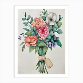 Bouquet Of Flowers Art Print