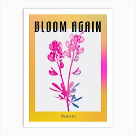 Hot Pink Bluebonnet Poster Art Print