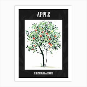 Apple Tree Pixel Illustration 4 Poster Art Print