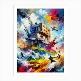 Fortnite Abstract Art Print