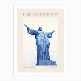 Christ The Redeemer, Rio De Janeiro Vintage Poster Art Print