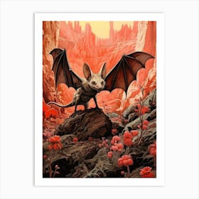 Malagasy Mouse Eared Bat Painting 5 Art Print