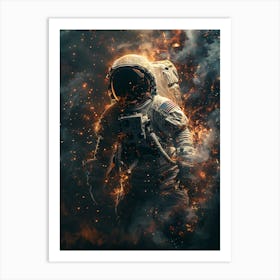 Astronaut In Space 2 Art Print