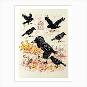 Crows 5 Art Print