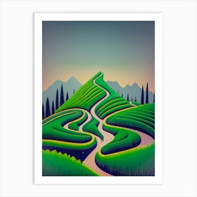 Tea Fields Art Print