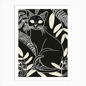 Javanese Cat Minimalist Illustration 4 Art Print