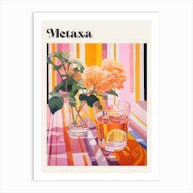 Metaxa Retro Cocktail Poster Art Print