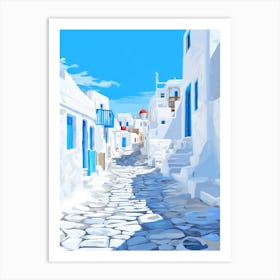 Greek Village Street Art Print