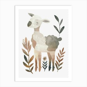 Charming Nursery Kids Animals Lamb 2 Art Print