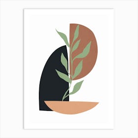 Geometric and floral composition 2 Art Print