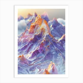 Abstract Mountains 3 Art Print