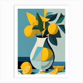 Lemons In A Vase Art Print