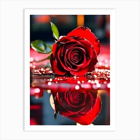 Valentine'S Day Rose 1 Art Print