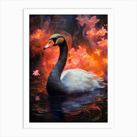 Fire Swan Art Print