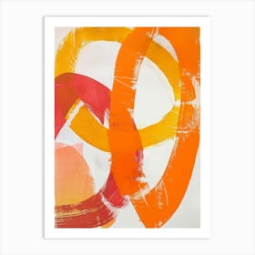 Orange Circles 4 Art Print