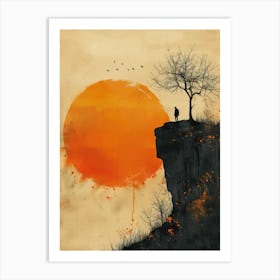 Sunset On The Cliff Art Print