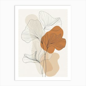 Ginkgo Leaves Canvas Print 1 Art Print