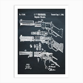 1866 Winchester Lever Action Rifle Art Print