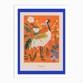Spring Birds Poster Crane 4 Art Print