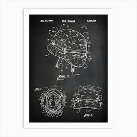 Helmet Patent Decor, Military Helmet Art, Military Blueprint, Military Gift, Military Poster, Helmet Patent, Military Print, Print, Cm5441 Art Print