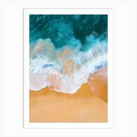 Aerial View Of A Beach 12 Art Print