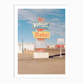 Village Texas Motel Art Print