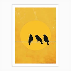 Birds On A Wire 6 Art Print