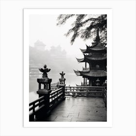Chongqing, China, Black And White Old Photo 2 Art Print