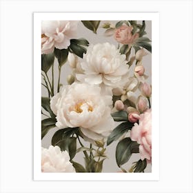 Peonies Wallpaper Art Print