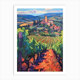 Montalcino Italy 3 Fauvist Painting Art Print