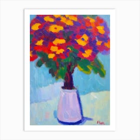 Euphyllia Matisse Inspired Flower Art Print