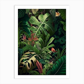 Majestic Jungle 9 Botanicals Art Print